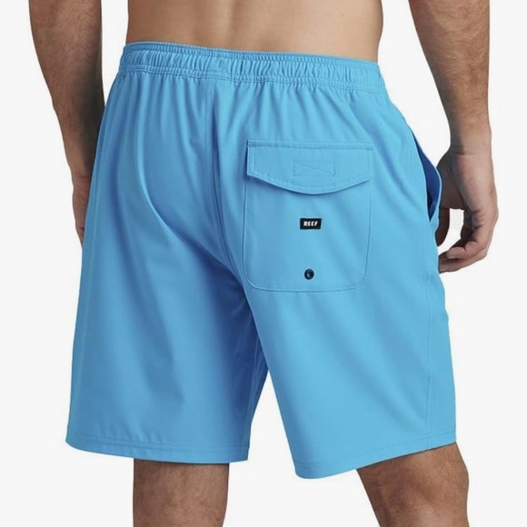 Reef Mens 17" Outseam Swimming Fishing Boardshorts Jackson Blue Size XL - Picture 2 of 9